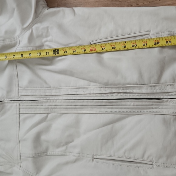 Faux Leather Cream Jacket - Picture 12 of 13